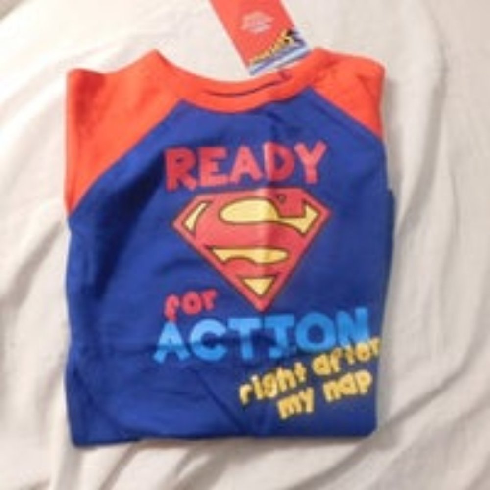 Superman One Piece Bodysuit Size 3/6 months NEW